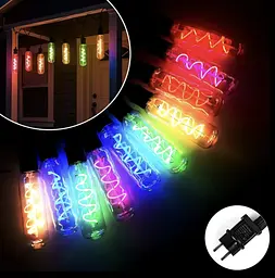 Гірлянда Удлинённые лампы спираль SFK-48 220V ∙ Вулична LED-ґірлянда SFK-48 з подовженими спіральними лампами - мініатюра 6