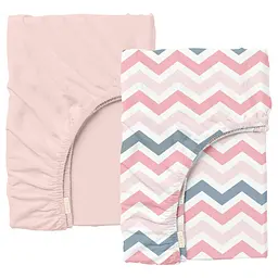 Набір простирадло на резинці 90х200 ROSE / GREY ZIGZAG COSAS (4822052058558)