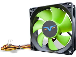 Вентилятор для корпусу Frime FGF80 Black/Green 3-pin (FGF80HB3)