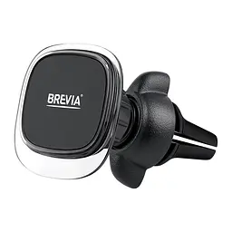 Тримач телефону автомобільний Brevia AirClip СrystalMag на дефлектор, 4 магніти, чорний(48500)