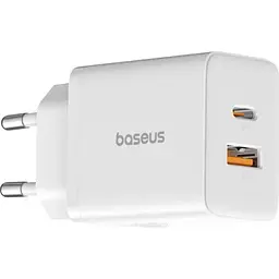 Мережевий зарядний пристрій Baseus Cube Baseus Cube 30W USB-A + USB-C Moon White (P10111404213-00) [132864]