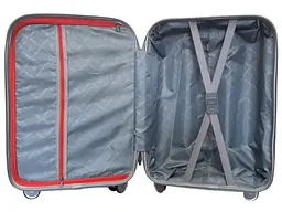 Валіза мала S+ з поліпропілену Milano bag 0305 52л Срібна - мініатюра 4