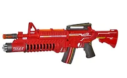 Автомат AK-33988 55см, звук, свет, вибро, на батарейках, в коробке (6903317453559) Красный