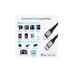 Дата кабель USB-C to Lightning 2.0m MFI Choetech (IP0041-BK) - мініатюра 7