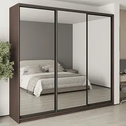 Шафа-купе тридверна MebelStar Комбо BG 3 Дзеркала 260x60x240 см Дуб рістрето (MBS-9906)