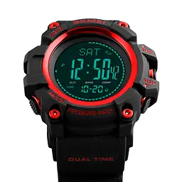 Наручний годинник чоловічий Skmei 1358 Red, 1358RD (12273) - мініатюра 4