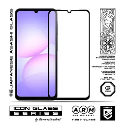 Захисне скло для Samsung Galaxy A07 4G (A075), Icon, 2.5D загартоване скло, повне проклеювання, глянсове, удароміцне, з олеофобним покриттям, сумісне з чохлами, міцність 9H, проста установка, ArmorStandart (ARM86508) - мініатюра 2