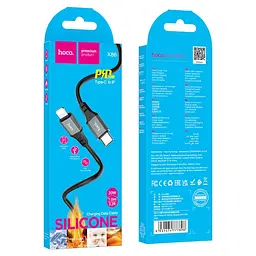 Кабель Hoco X86 Pisces Cable Type-C to Lightning 3A 1m Black - мініатюра 2