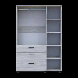 Шафа для одягу Doros Торн Сосна Натті 3 ДСП/3Ш (штанга) 135х51.6х200 (44900481) - мініатюра 10