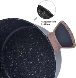 Каструля Diamond Grey алюміній з антипригарним покриттям Fissman Ø20хØ15,5х10 см kuh0007771 - мініатюра 6