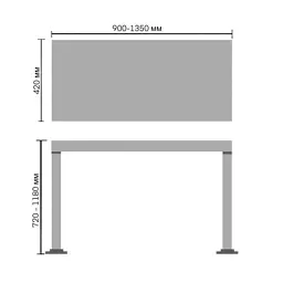 Каркас столу Barsky StandUp User white (FBSTh-02) - мініатюра 6