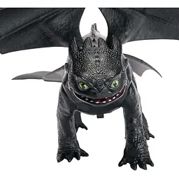 Інтерактивний дракон Dragons Як приборкати дракона Беззубик зі звуковими ефектами 30 см чорний (SM66662/9580) - мініатюра 3