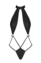 Боді-халтер з екошкіри Passion JANNIES Body XXL/XXXL black - мініатюра 3