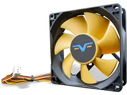 Вентилятор для корпусу Frime FYF80 Black/Yellow 3-pin (FYF80HB3)