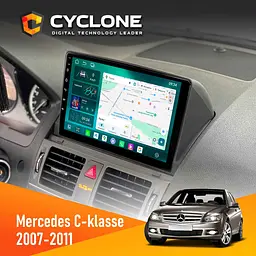 Штатна магнітола Mercedes-Benz C-Class (W204) 2007-2011 Cyclone C9-013 4x64 DSP 4G Cyclone (НФ-00007336)