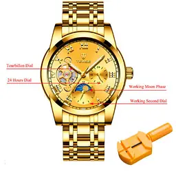 Чоловічий годинник Tevise Royal Gold - мініатюра 2