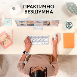 Миша бездротова Logitech Lift for Mac Vertical Ergonomic White (910-006477) - мініатюра 4