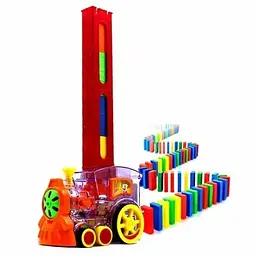 Конструктор іграшка-поїзд доміно, DOMINO Happy Truck sciries COLORS 60 деталей - мініатюра 4
