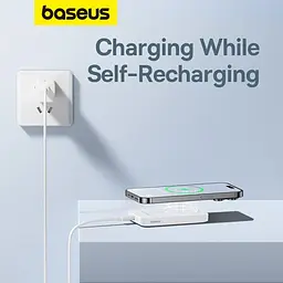 Універсальна мобільна батарея Baseus Magnetic Mini Wireless Fast Charge 5 000 mAh 20W білий P10022107223-00 - мініатюра 6
