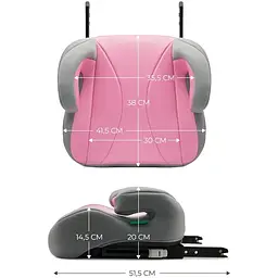 Автокрісло бустер Kinderkraft I-Boost I-Size Pink - мініатюра 3