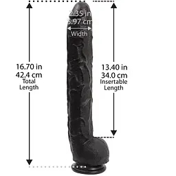Фалоімітатор Doc Johnson Dick Rambone Cock, чорний - мініатюра 5
