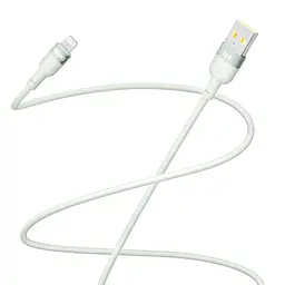 Кабель для заряджання та обміну даними USB Yoki YK-SI50 SILICONE Series USB/Lightning 12W 2.4A/5V 1.2 м Зелений - мініатюра 3
