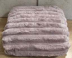 Плед-покривало Koloco Королівський шарпей смужка 6 см 200х230 пудра євро
