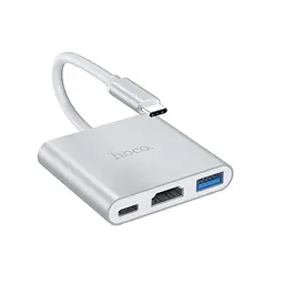 Перехідник-штекер Type-C 3.1 — гнізда Type C 3.1 + HDMI + USB 3.0 HB14 - мініатюра 4
