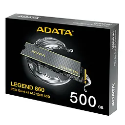 Накопичувач SSD M.2 ADATA LEGEND 860 500 GB 2280 PCIe Gen 4x4 3D NAND Read/Write: 5000/3000 MB/sec (SLEG-860-500GCS) - мініатюра 2
