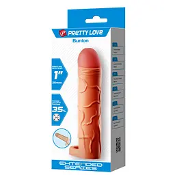 Насадка на пеніс Pretty Love Bunion 1" 16 5 см тілесний - мініатюра 6