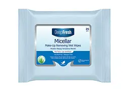 Вологі серветки для зняття макіяжу DEEP FRESH 25шт з міцелярною водою