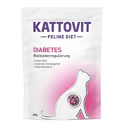 Дієтичний сухий корм Kattovit Veterinary Diabetes Каттовіт Діабет для котів з цукровим діабетом і ожирінням 400 г
