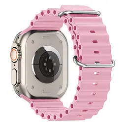 Силіконовий ремінець на смарт-годинник для Apple Watch 38,40,41,42 mm, Ocean Band, vintage rose, зі зручною застібкою, для годинника епл вотч, спортивний, ArmorStandart (ARM74240) - мініатюра 3