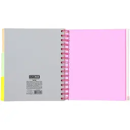 Зошит на пружині Buromax Neon В5 (170x205) 120 аркушів 3 PVC розділювачі рожевий (BM.24359911-10) - мініатюра 6