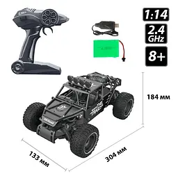 Автомобіль OFF-ROAD CRAWLER з р/к - RACE (матовий чорний, метал. корпус, акум.6V, 1:14) Sulong Toys SL-309RHMBl - мініатюра 11