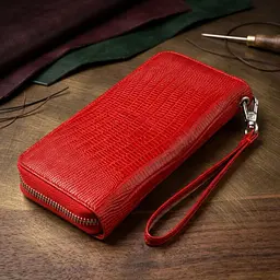 Оригінальний гаманець для жінок із натуральної фактурної шкіри Canpellini 21613 червоний - мініатюра 4