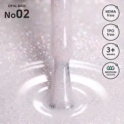 Камуфлююча база Shelly з шимером 02 Opal Base 12 мл - мініатюра 2
