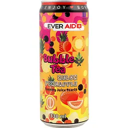 Напій безалкогольний Ever Aid Bubble Tea Melon Pineapple 0.33 л з/б