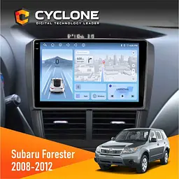 Штатна магнітола Subaru Forester 2008-2012 Cyclone C9-012 4x64, DSP, 4G Cyclone (НФ-00008025)