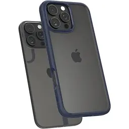 Прозорий чохол Spigen Ultra Hybrid Navy Blue для iPhone 16 Pro (ACS08126) - мініатюра 2