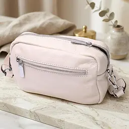 Сумка для жінок з натуральної м'якої шкіри Vintage 22438 біла - мініатюра 4