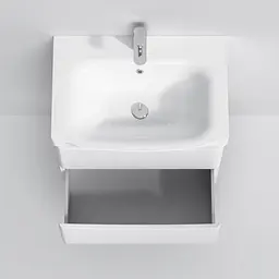 Тумба підвісна AM.PM Like 65 см з умивальником (M80-FHX0652-WC0652-38) - мініатюра 6