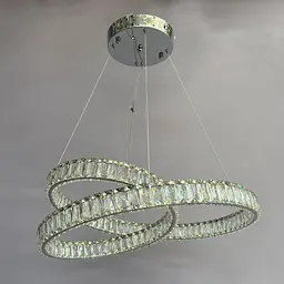 Елегантна підвісна LED-люстра з кришталем Linisoln 7112 CH хром, кришталь, 150 Вт, 58 см, 15-17 кв. м - мініатюра 3