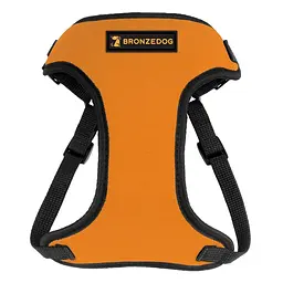 Шлея для собак дрібних порід Bronzedog Sport M 22х20х2 см помаранчева - мініатюра 2