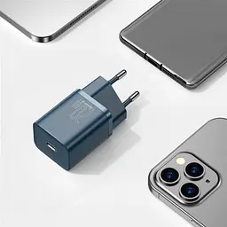 МЗП Baseus Super Si Quick Charger 1C 20W EU Blue - мініатюра 2