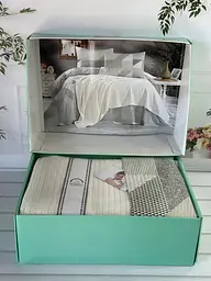 Постільна білизна з в’язаним пледом Krem Romeo Home pbe0051436