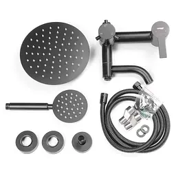 Душова колона зі змішувачем Mixxus NOX-009-J Black SUS304 (MI5751) - мініатюра 3