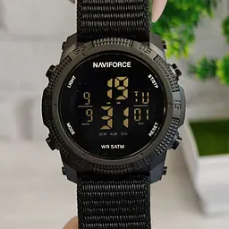 Наручний годинник чоловічий NaviForce Europe Armor Black 2 ремінці Чорний (3595) - мініатюра 8