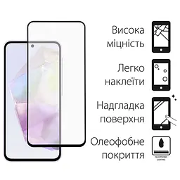 Скло захисне Dengos Full Glue Samsung Galaxy A35 5G (black) (TGFG-344) - мініатюра 2