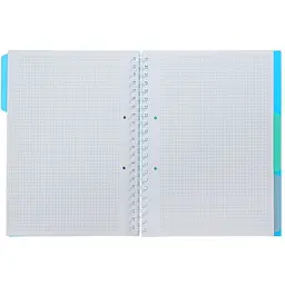 Зошит на пружині Buromax Bright А4 (210x297) 120 аркушів 3 розділювачі синій (BM.24345912-02) - мініатюра 6